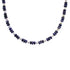 Sterling Silver Botswana And Purple Agate Bead Navajo Necklace RX98046
